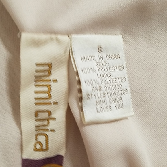 MIMI CHICA Gold shimmer streaked sleeveless top Small flowy - Picture 3 of 7